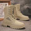 Мужские ботинки из натуральной кожи Зимние уличные Нескользящие Теплые ботинки Высокого качества Снежные Высокие ботинки Модные дизайнерские Ботильоны 2025