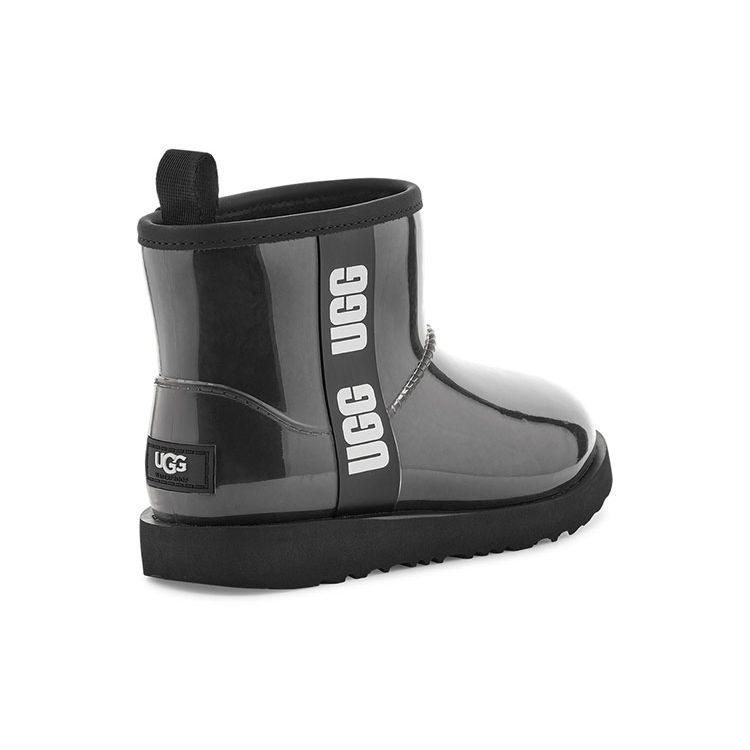 UGG Классические прозрачные мини-сапоги II Детские Черные Детские кроссовки 1112386K-BLK