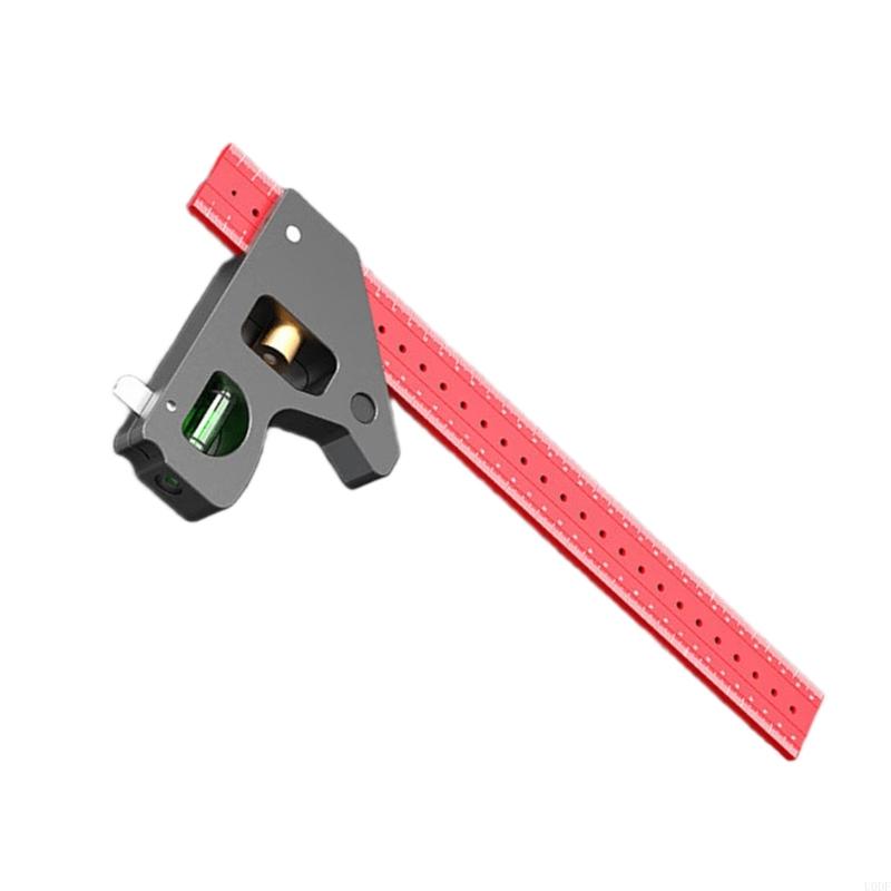 90 Degree Aluminum Carpenter Square Precise Woodworking Ruler Tool With Lasering Etched Marking For Accurate Measurement