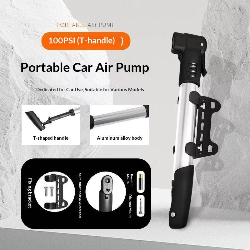 Portable Mini Bike Pump With Bracket Hand Cycling Mountain Bike Air Pump Bicycle Tire Inflator Bicycle Parts 1Pc