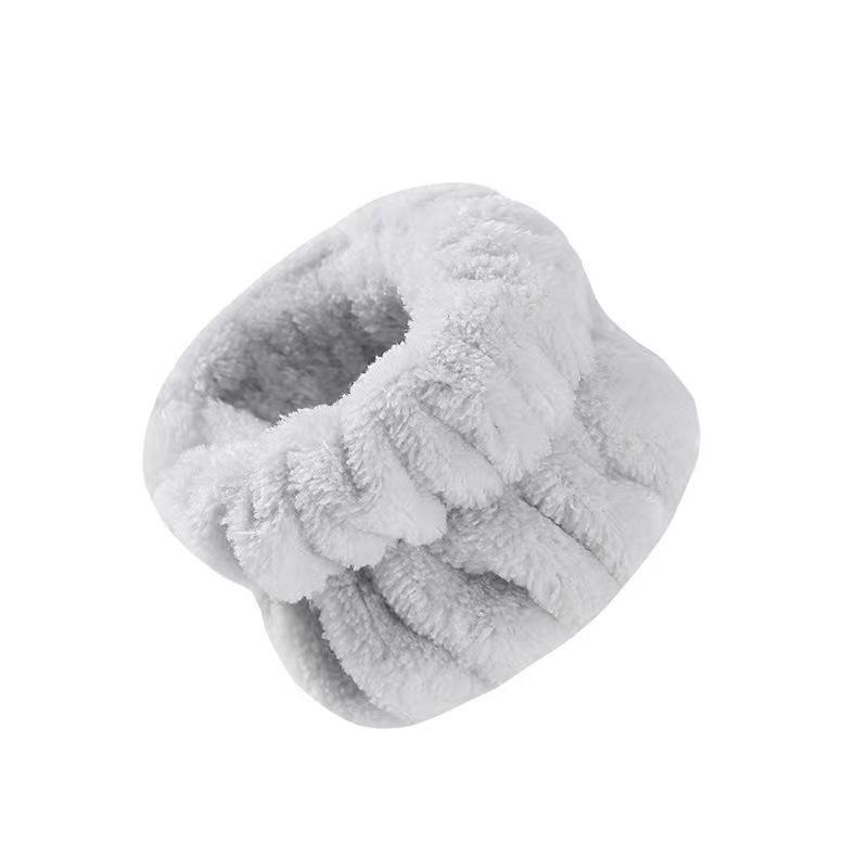 Фланелевый ремешок для мытья лица, повязка на голову, впитывающий ремешок на запястье, женский ремешок на запястье, сжимаемая вакуумная упаковка