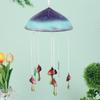 Mushroom Campanula Handmade Art Resin Mushroom Wind Chime Colorful Mushrooms For Outdoor Indoor Decor Patio Balcony Garden