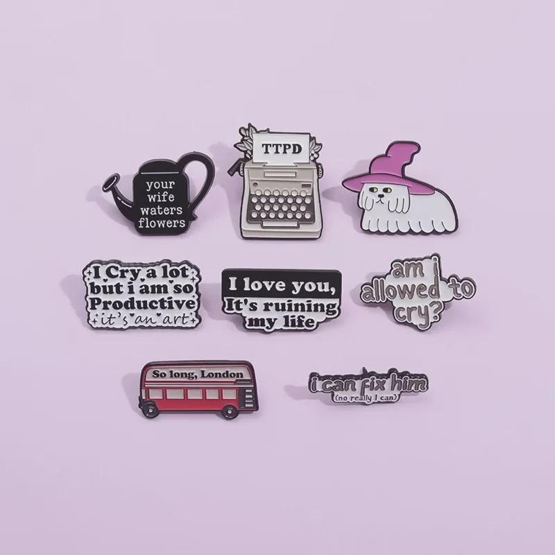 Милая брошь с цитатой из мультфильма: Значок из металлического сплава для рюкзаков