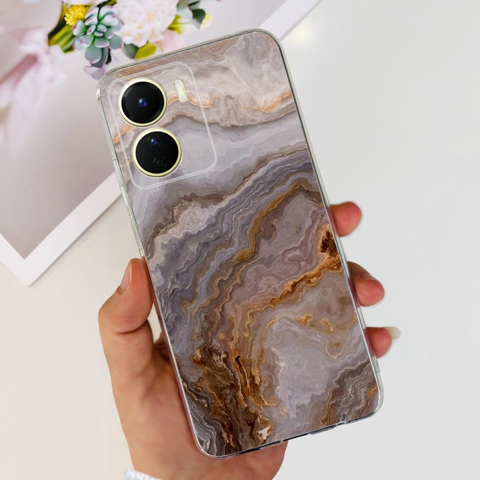 Чехол для Vivo Y16 Чехол для Vivo Y56 5G V2225 Модный узор Мягкий силиконовый чехол из ТПУ для Vivo Y16 Y 16 4G V2204 V2214 Чехлы для телефона
