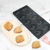 Reusable 10 Cavity Silicones Shell Shape Baking Molds For Homemade Madeleines And Mousse Dessert Pan Dishwasher Safe