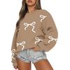 Women  Tops Women's Long Sleeve Sweatshirt Casual Crewneck Loose Fit Pollover Fleece Tops