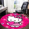 Круглый ковер Hello Kitty с цветами для офиса, под офисные стулья, спальни, гостиной, домашнего декора a0908152