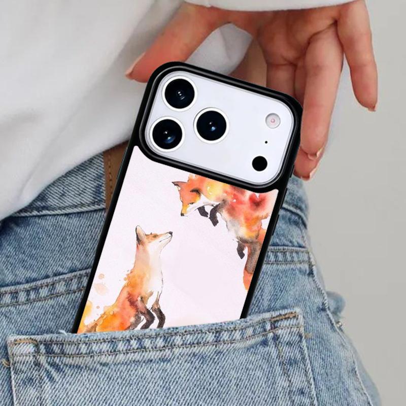 Милый Животный Лис Мягкий Чехол для Телефона для iPhone 16e 15 14 13 12 17 Pro Max Plus Air 17pro Чехол Coque