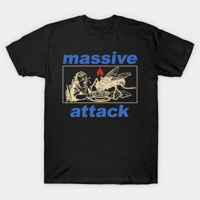 НОВАЯ футболка Massive Attack Черная Хлопок Все размеры S-345XL Подарок Другу Унисекс Футболка