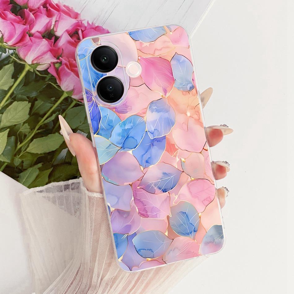 For Vivo V60 Lite 4G 5G Cute Flower Butterfly Cat Painted Case For Vivo V60 V60lite V2530 V2511 Soft Silicone TPU Phone Cases