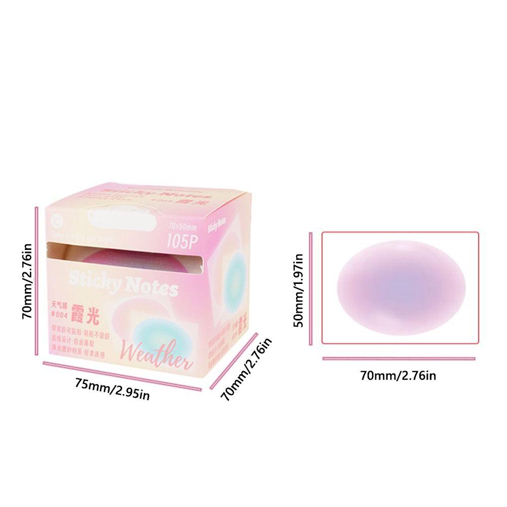 105Sheets/roll Pull-out Student Stationery Sticky Notes Transparent Color Planner Sticker