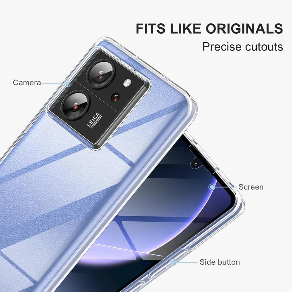Чехол-накладка на весь корпус для Xiaomi Mi 14 13 13T 12 12T 12X 11 11T Pro Lite, прозрачная гибридная жесткая защита экрана, мягкая тонкая оболочка