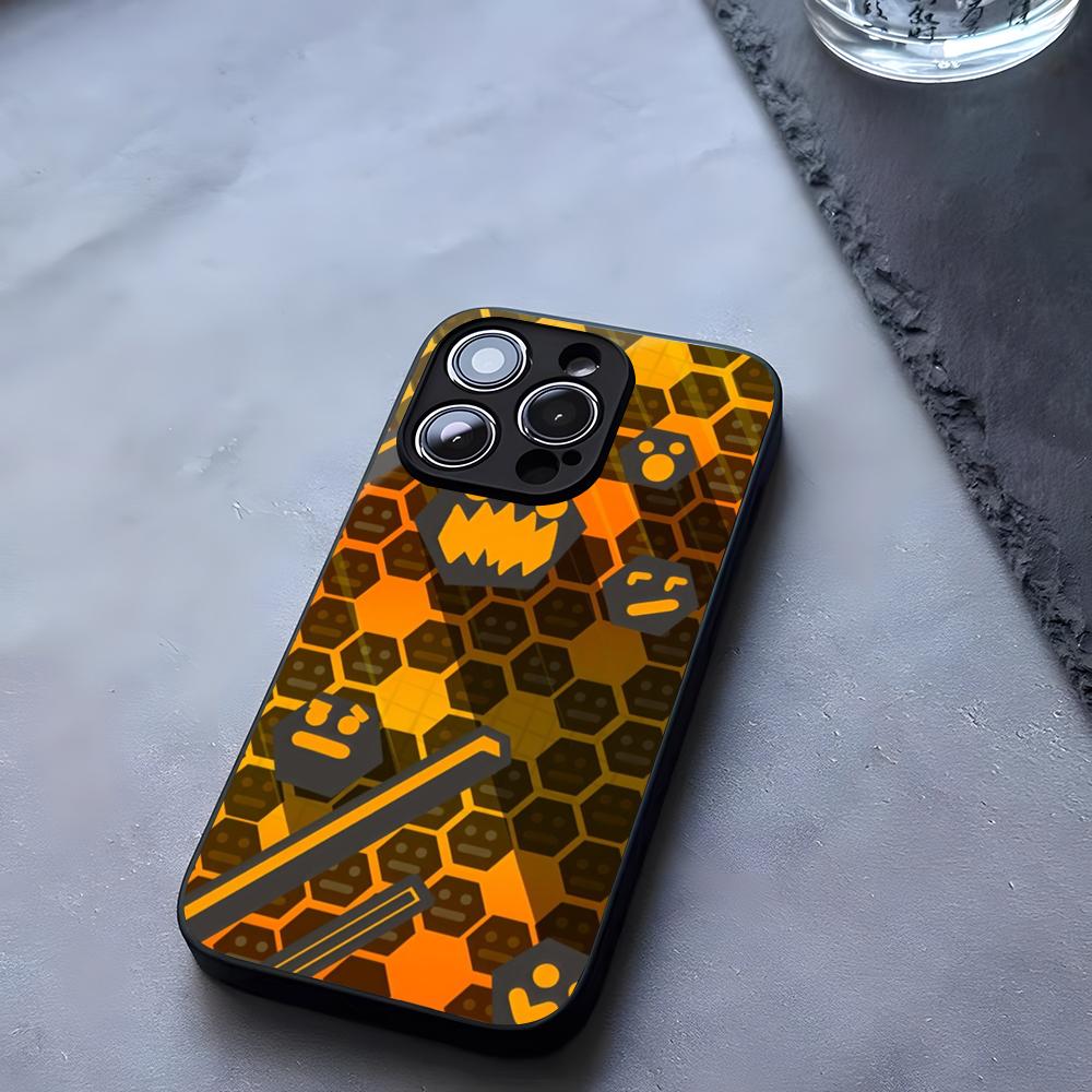Чехол для телефона Geometry Dash Закаленное стекло Для IPhone 17 13 14 16 12 15 11 Pro Max Plus Mini X XR SE2020 Coque