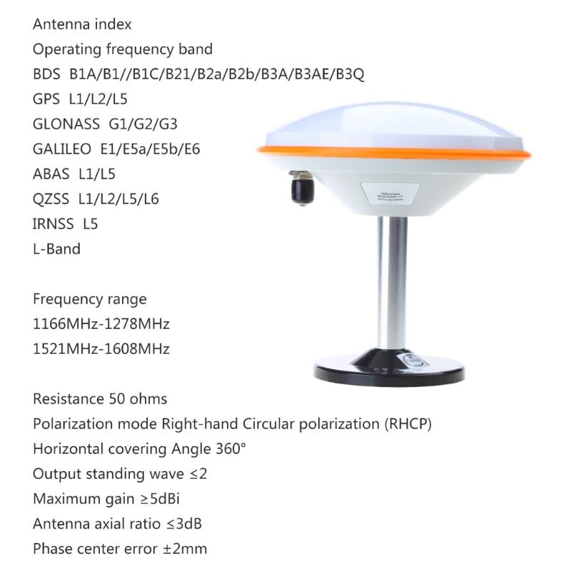 Высокая точность RTK GNSS антенна F9P Антенна CORS TNC 3,3-16 В Измерение с высоким коэффициентом усиления GNSS ГЛОНАСС GALILEO BDS