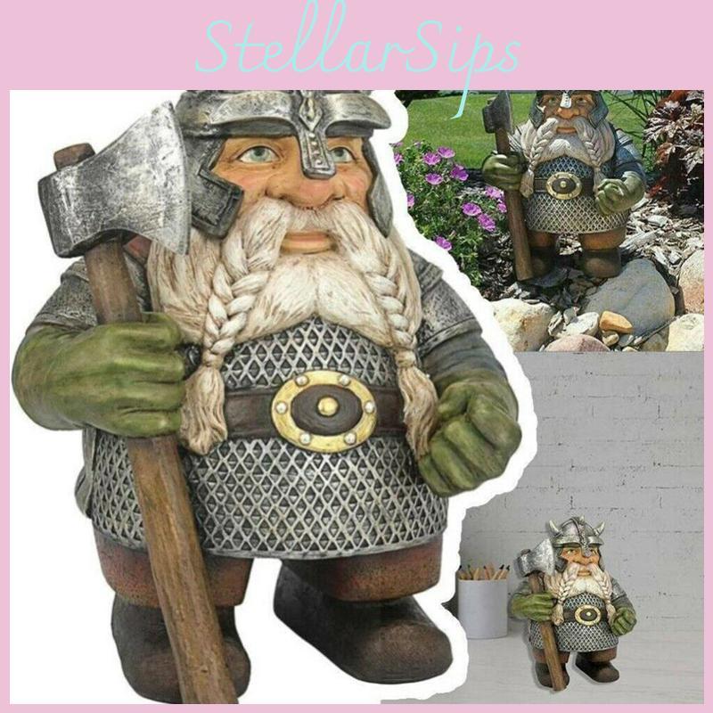 Прочная высококачественная смола Викинги Победитель Норвежский Гном Садовый Фигурка