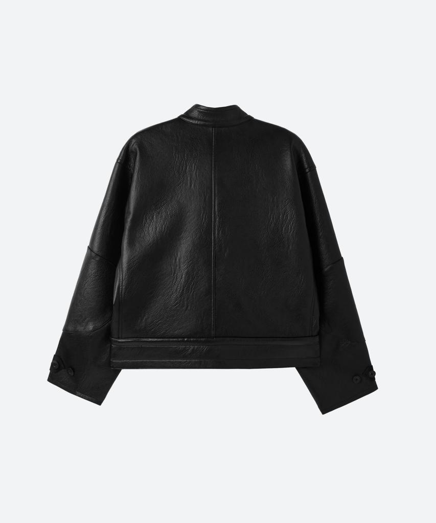 Moonsun Unisex, Swedish Motorcycle Leather Jacket / Black