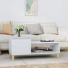 821126 vidaXL Coffee Table High Gloss White 100x50x45 Cm Engineered Wood