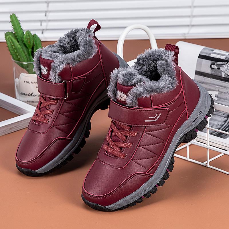 TUINANLE Unisex Platform Sneakers Women Winter Plush Warm Shoes Running Casual High Top Sports Shoes for Men