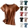 Women's Camisole Short Sleeve Top Summer One-piece Non-Steel Ring With Chest Pad Top