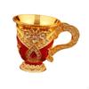 Vintage Medieval Goblet Ceremonial Drinkware Zinc Alloy Collection with Handle Drinking Glass Wine