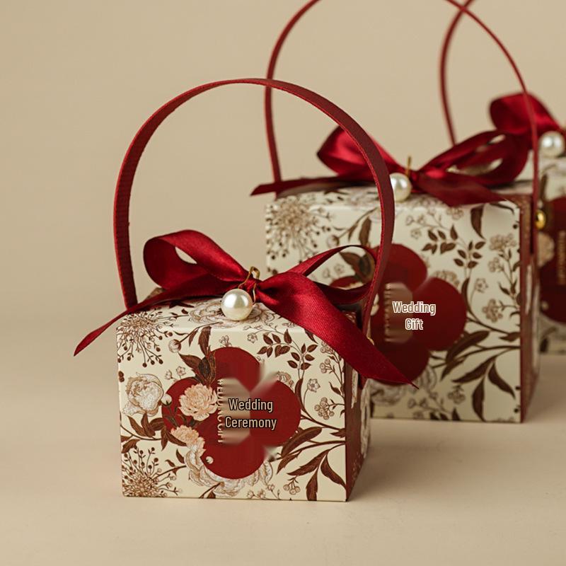 2025 Элегантная китайская подарочная коробочка для конфет на свадьбу