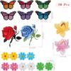 Embroidery Flower and Butterfly Embroidery Butterfly Butterfly Applique Iron Roses Applique  Jacket