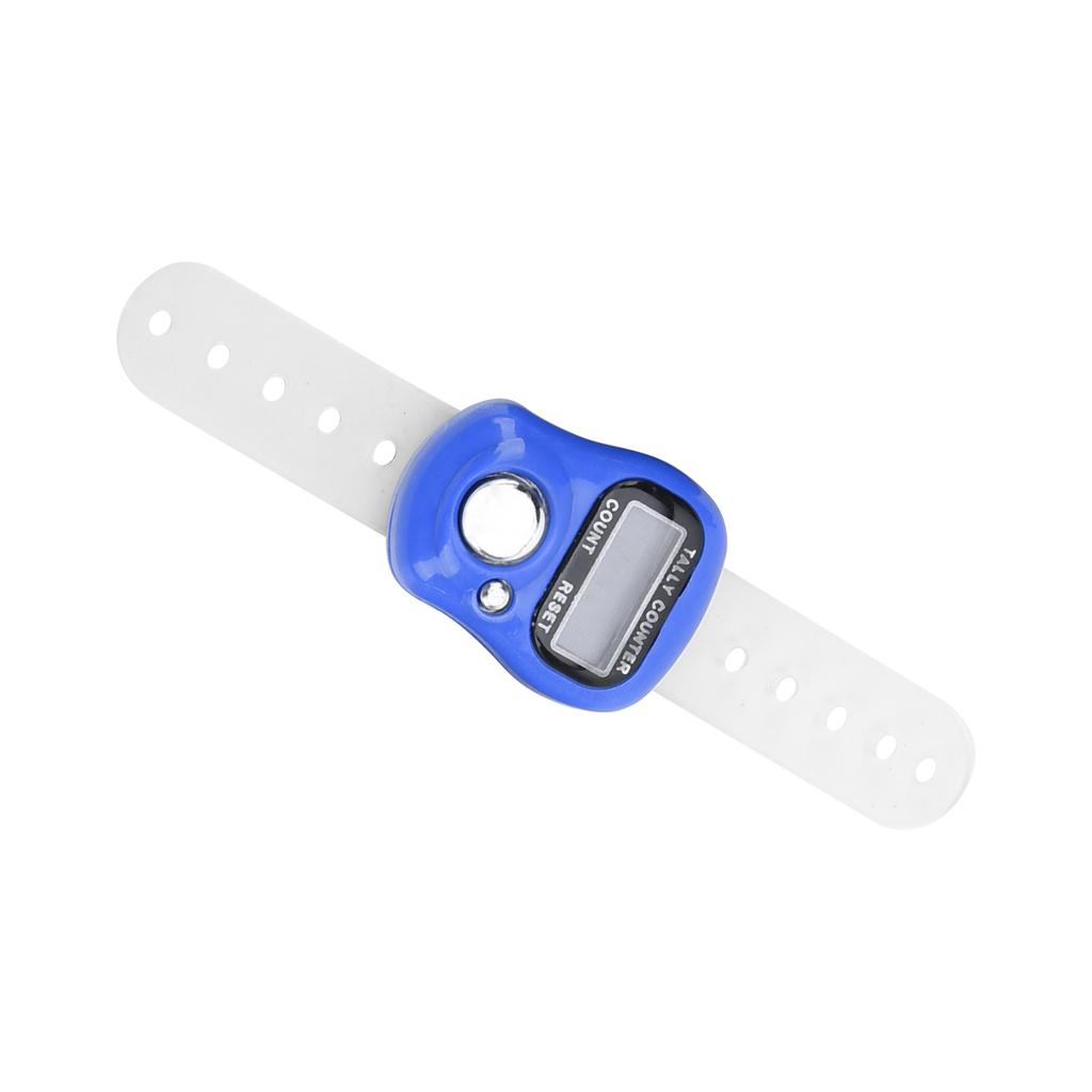 Электронный счетчик пальцев с обнуляемым 5-разрядным ЖК-дисплеем, ручной счетчик для молитв и ходьбы, темно-синий