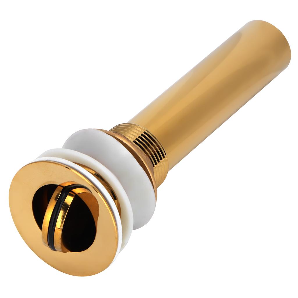 Wash Basin Sink Drain Anti Clogging Bathroom Drainer Stopper Accessories Non Overflow Gold(Flap Without Hole )