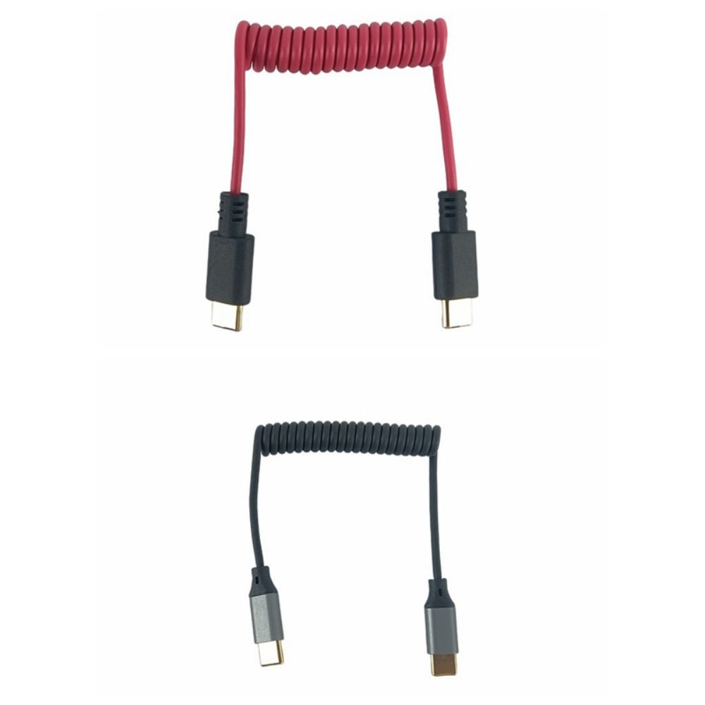 Кабель-микрофон Type-C на Type-C, пружинный, 3,5 мм, TPE, для DJI mic mini/mic 2/1 pocket 3/2 action 5 pro/action 4