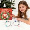 Christmas Advent Calendar Gifts, DIY Bracelet Making Kit For For Child Adult, 24Days Christmas Countdown Calendar Jewelry Gifts