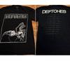 Deftones Группа Тур 2 Стороны Черный Короткий Рукав Перепечатка Унисекс Футболка Винтаж S-5XL Унисекс Футболка