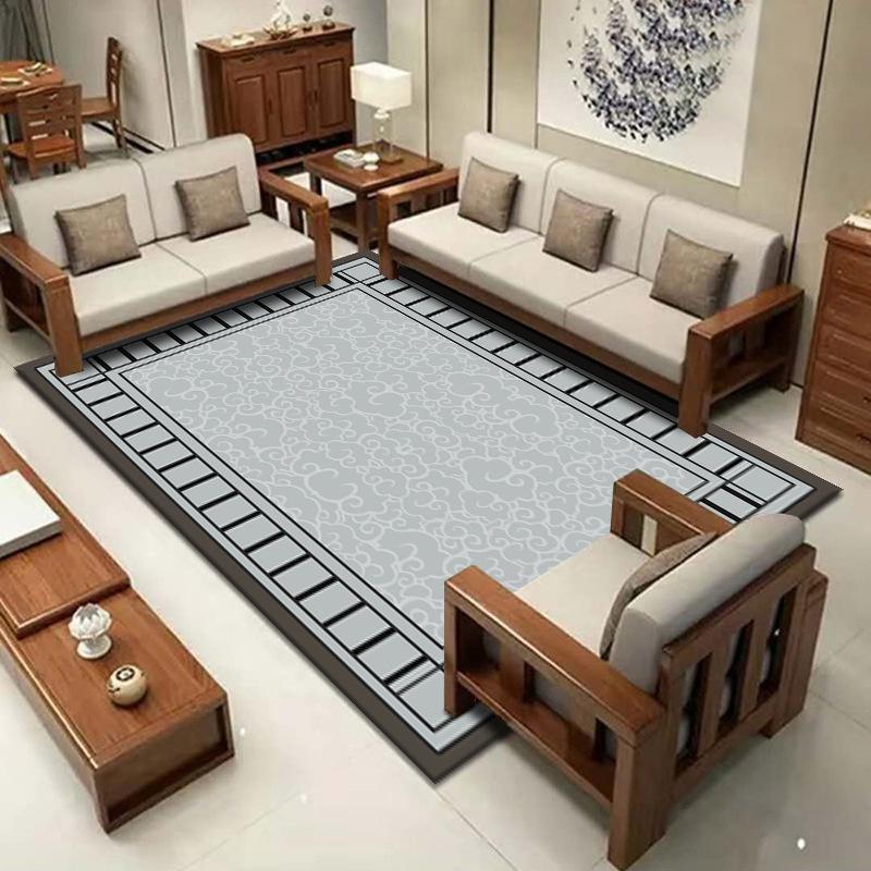 Современный простой кристальный бархатный ковер для гостиной и спальни - новый китайский стиль