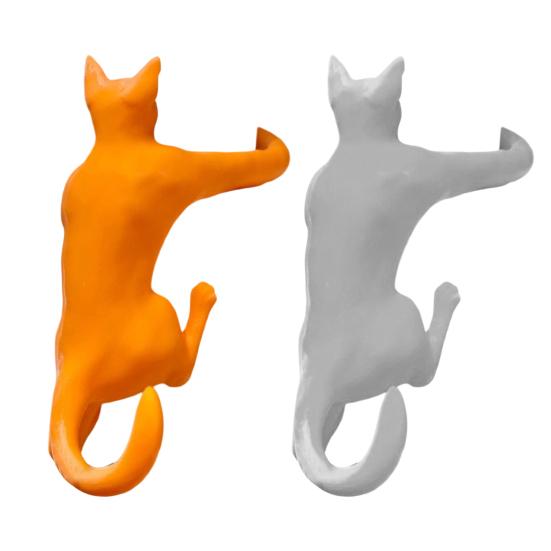 Крючок-кошка с длинными лапами, напечатанный на 3D-принтере, лазающая кошка, держатель для ключей, гарнитуры, мелочей, домашний офис, имитация животного, подвесное украшение