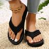 Fashion 2024 New Summer Casual Women's Flip Flop Fashion Outdoor Non-Slip Beach Shoes Comfortable Soft Sole Simple Style Flat Shoes