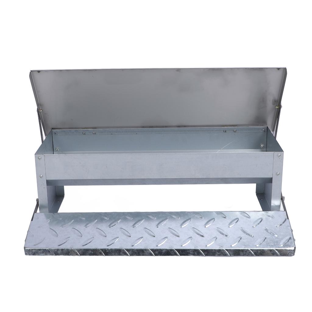 Автоматическая кормушка для кур с большой емкостью, прочная, из нержавеющей стали, ножная кормушка для птицы для курятника