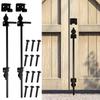 18"Heavy Duty Cane Bolt Gate Drop Rod with Finish-Steel Gate Ground Latch Designed for Wood Metal Vinyl Gates Double Door Fence