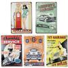 Garage Tin Sign, Car & Motorcycle Plate, Wall Decor, Interior Board, Retro American Vintage Style (GarageGirl)