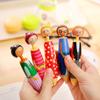 5Pcs/bag Plastic Ballpoint Pen Cartoon Doll Pen New Neutral Pen