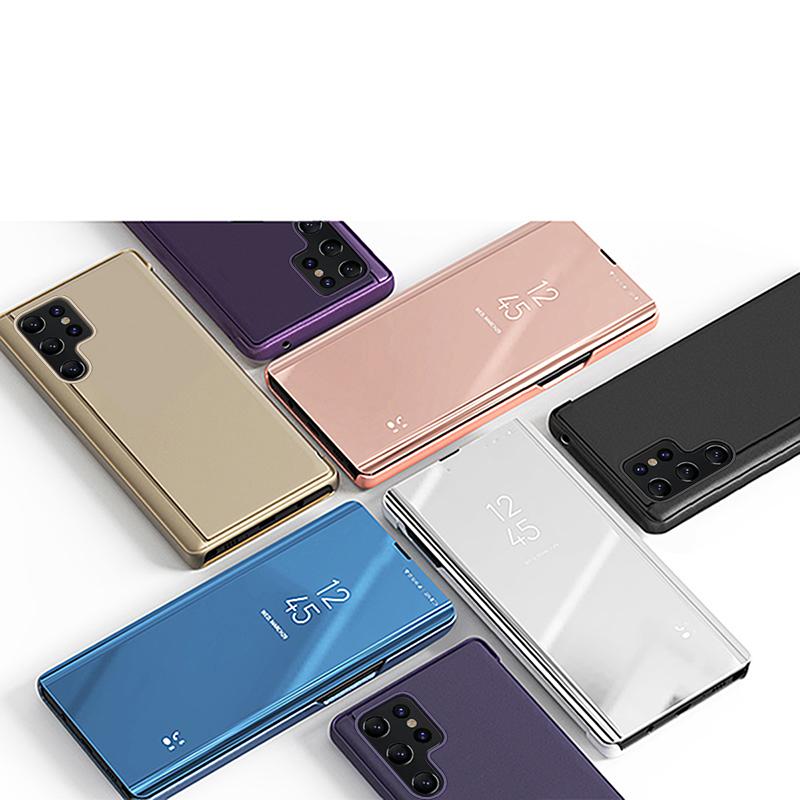 Умная зеркальная флип-чехол для Samsung Galaxy S26 Edge S25 S24 S23 S22 Ultra FE Plus Ударопрочная защитная задняя крышка