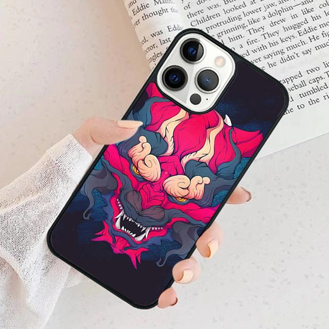 Oni Hannya Demon Mask Phone Case For iPhone 17 Air 15 16 Cover  11 13 14 Pro Max 12 Plus Max Fundas