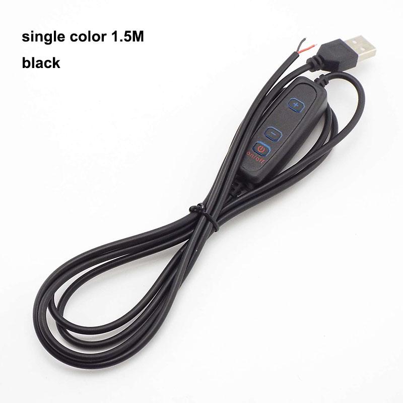 DC 5V LED 2-контактный 3-контактный Диммер USB-порт Питание сенсорное питание Удлинитель светового кабеля Провод Переключатель ВКЛ/ВЫКЛ Для светодиодной лампы