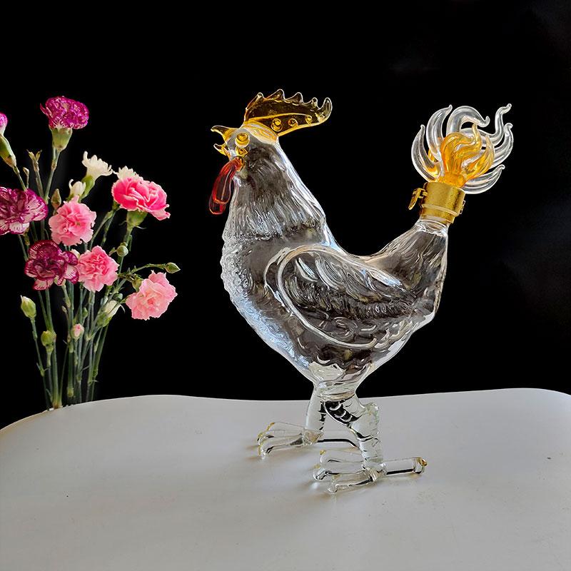 Animal Glass Wine Bottle Glass Bottle Hip Flasks Flagon Liquor Bottles Sealed Jarwine Container Liquor Pot Whiskey Bottles