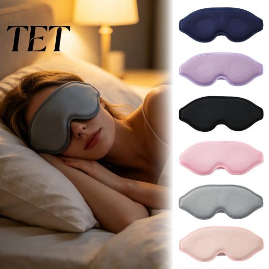 Ergonomic Sleep Blindfold Mask for Men Women, 3D Blackout Eye Masks with Adjustable Elastic Strap Side Cover Rest Sleepers, Light Blocking Sleeping