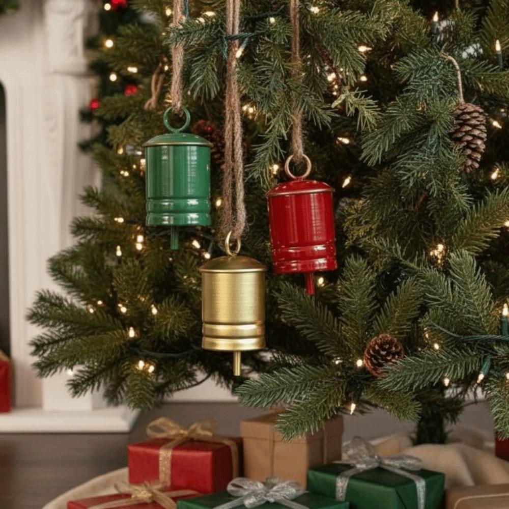 Creative Christmas Bell Pendant Antique Christams Cow Bells Xmas New Year Decorative
