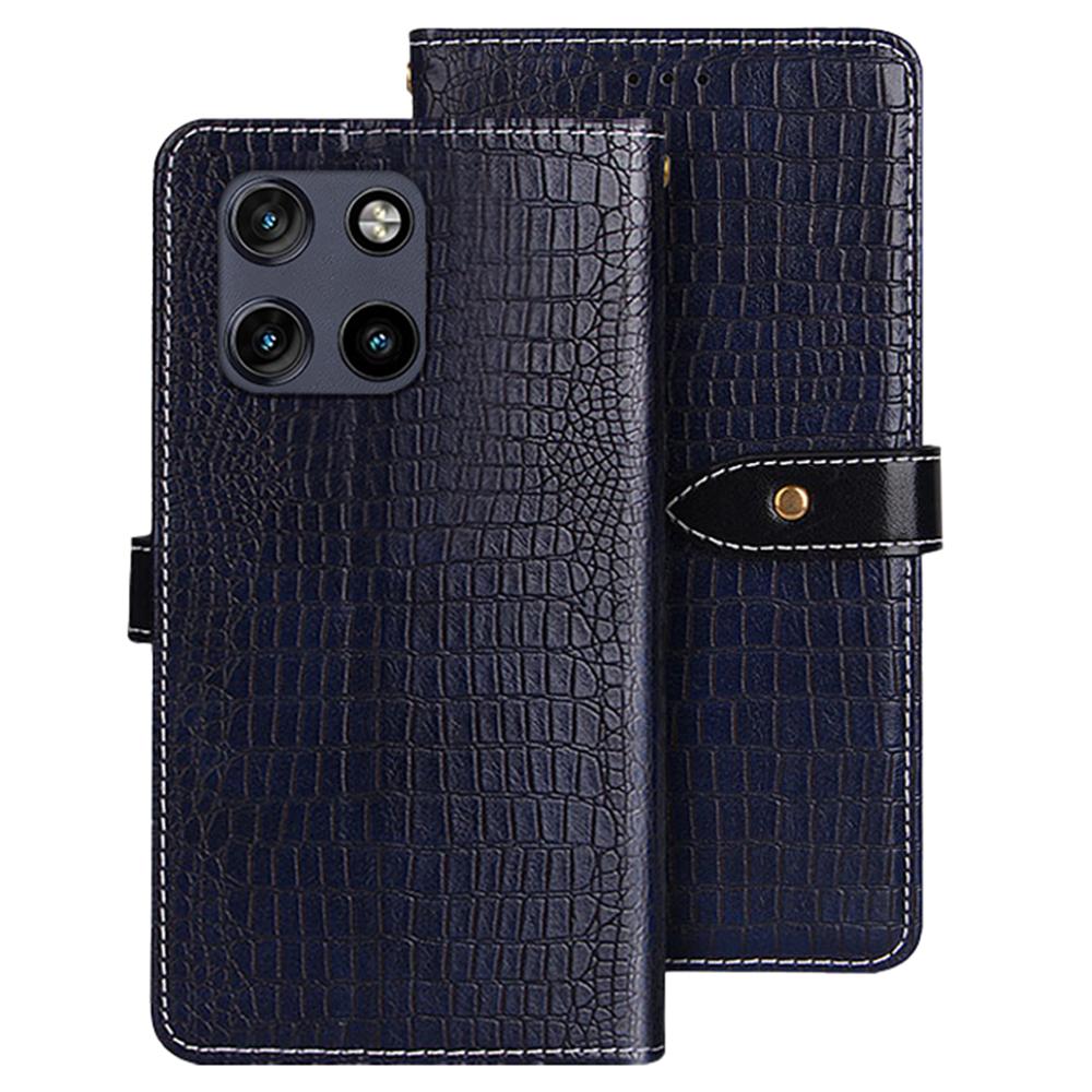 IDEWEI For Motorola Moto G Stylus 5G (2025) Case Crocodile Texture PU Leather Flip Phone Cover