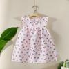 Girl Summer Dress Cotton Blend Floral Princess A Line Outfit For Toddler Girls