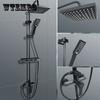 Bathroom Shower Faucet Set Matte Black Wall Mount Rainfall Shower Mixer Tap Bathtub Shower Mixer Tap 3-way Shower Mixer