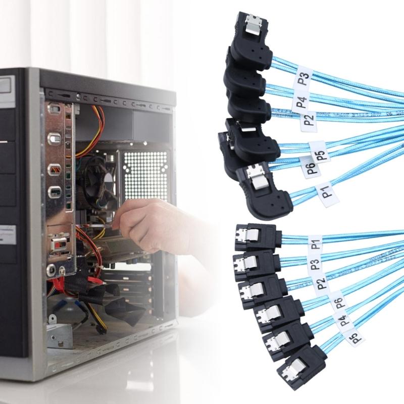 Кабель для сервера и систем RAIDs, 6x SATA 7-контактный, SAS 4.0 6SATA на 6SATA, для подключения SSD, 50/100 см