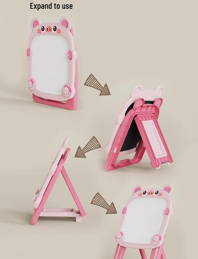 Детский двухсторонний мольберт для рисования и письма с мелками