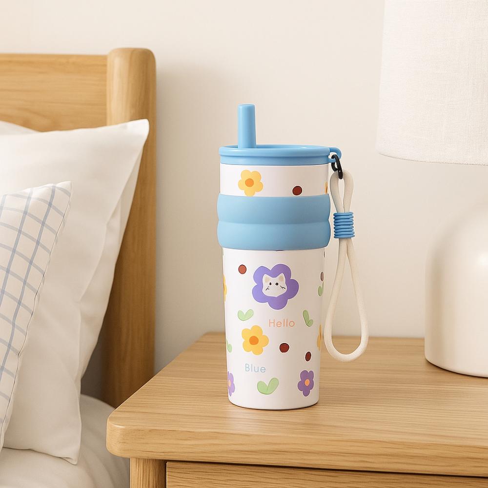 High-Capacity Thermos Water Bottle Stainless Steel Vacuum Cup Portable Insulation Cup Daily Use